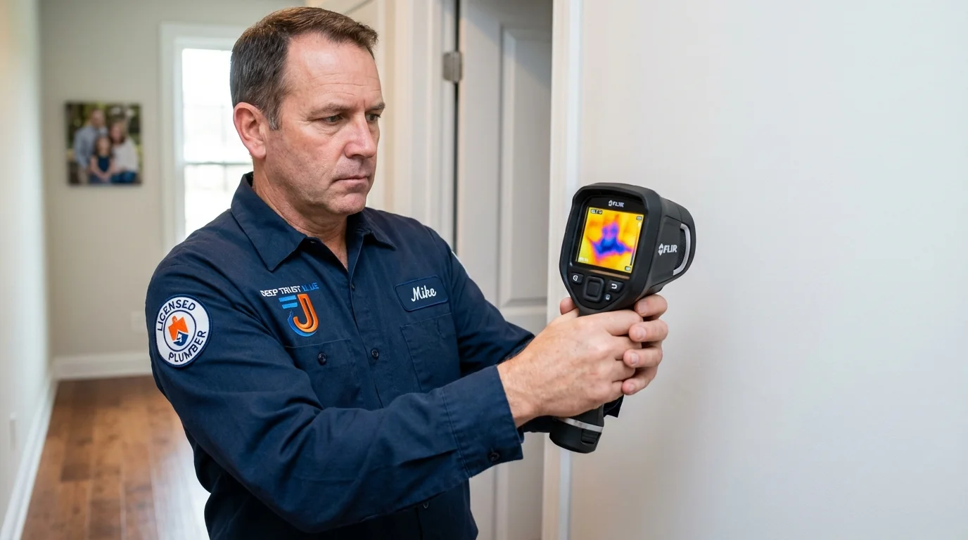 Thermal imaging leak detection by Johns Plumbing LLC in Denton